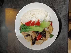 沙茶杏鮑菇燴飯